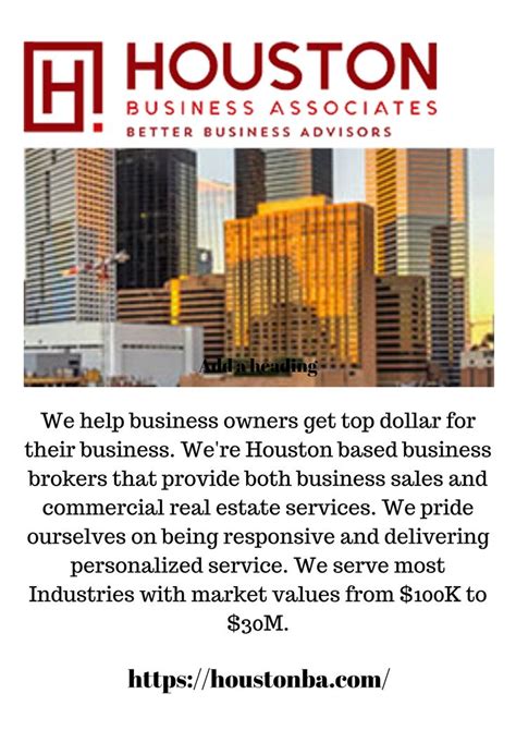 Sign-up for our Monthly Email Newsletter for regular updates on the business climate in Houston, new businesses for sale and more Search Generic filters. . Business for sale in houston area